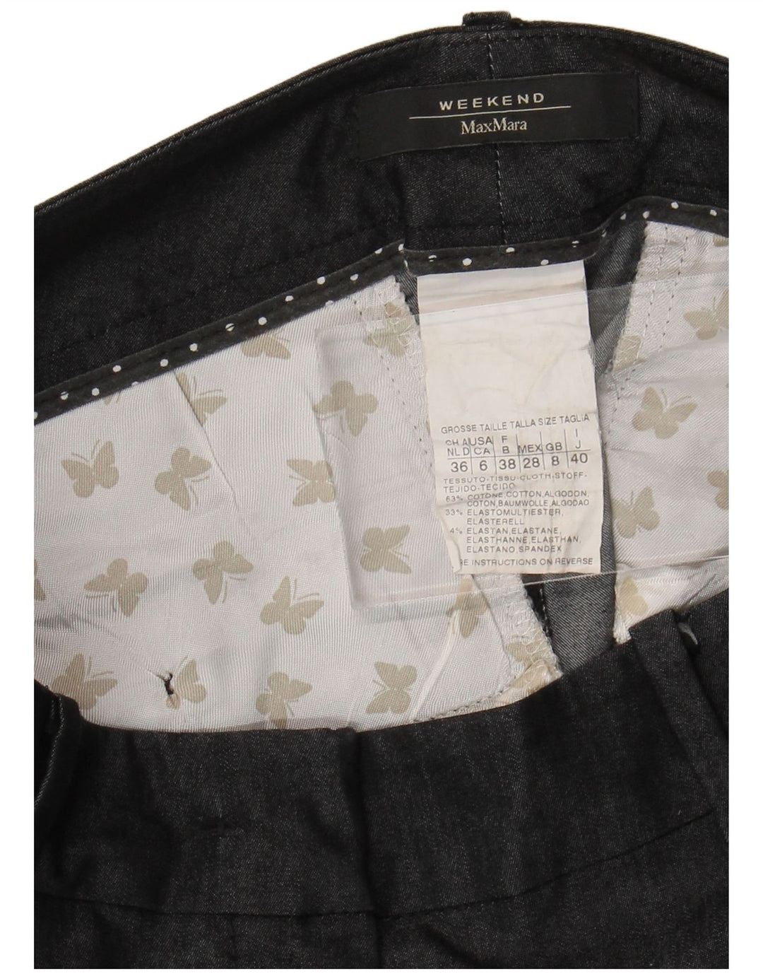 Max Mara Womens Weekend Straight Casual Trousers UK 8 Small W28 L28 Grey