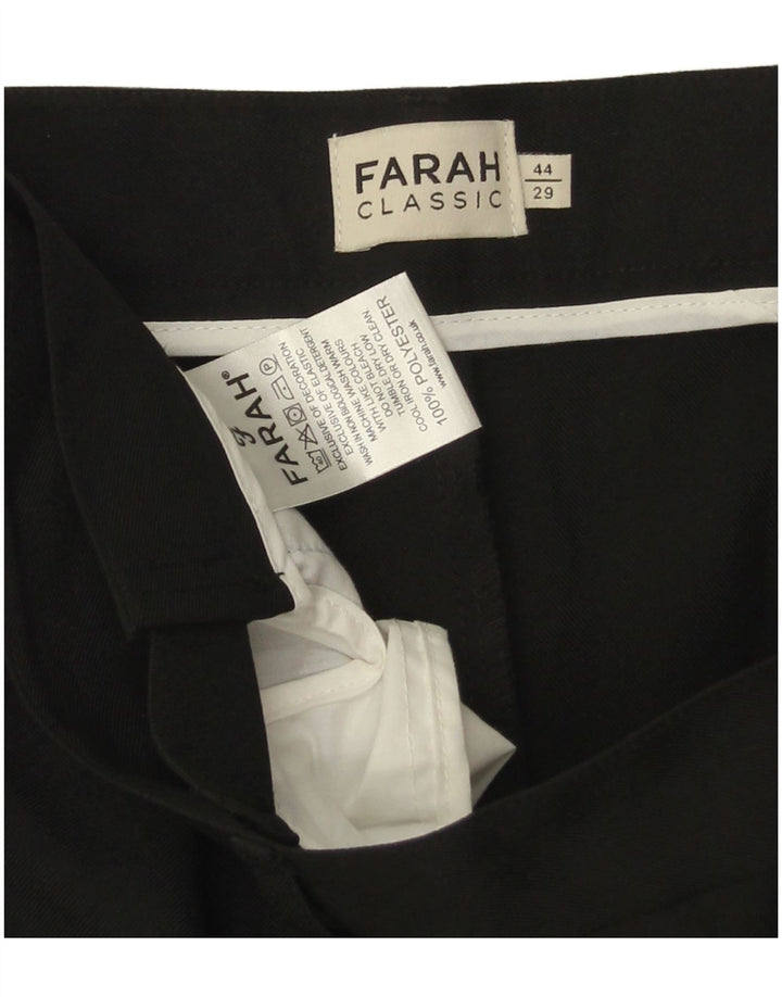 Farah Mens Classic Slim Chino Trousers W44 L29 Black Polyester