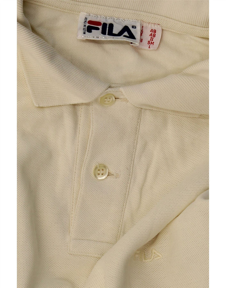 FILA Mens Polo Shirt IT 48 Medium Beige