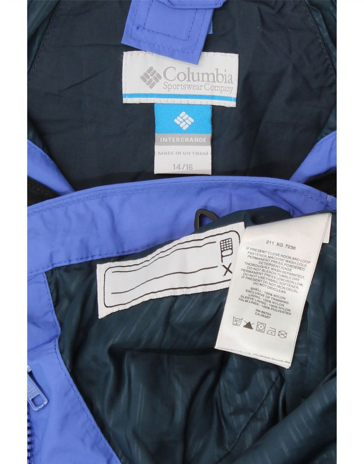 Columbia Girls Interchange Hooded Waterproof Jacket 14-15 Years Blue