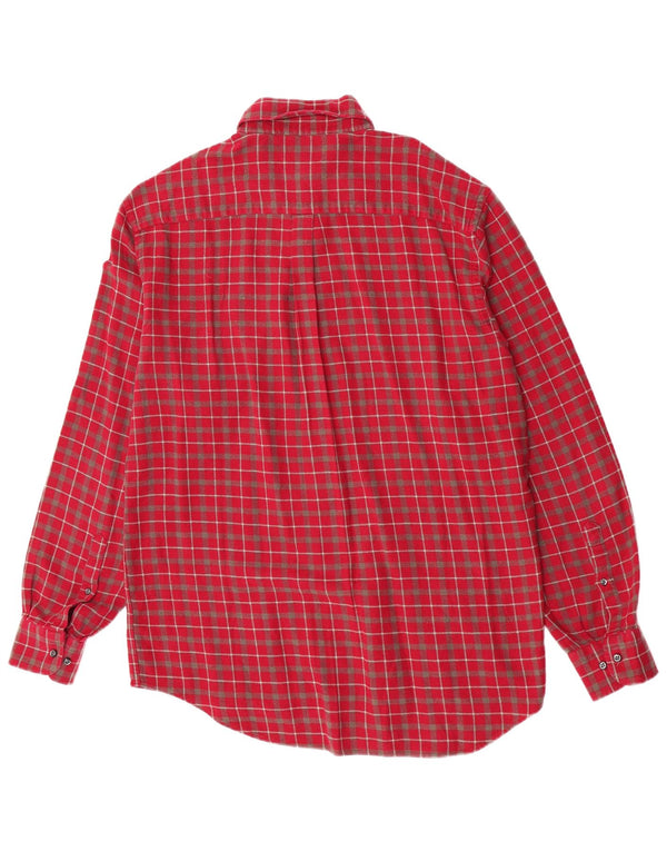 Giovanni Rosmini Mens Flannel Shirt Large Pink Check Cotton