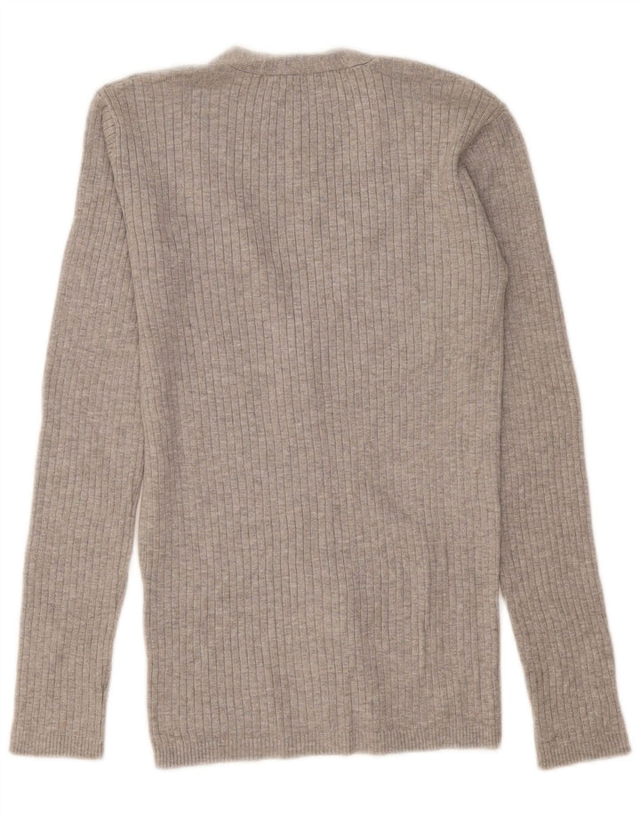 Zara Womens Cardigan Sweater UK 14 Large Grey
