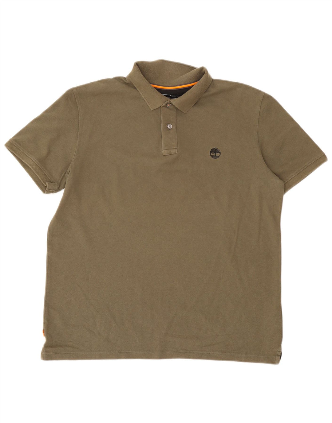 Timberland Mens Regular Fit Polo Shirt Large Khaki Cotton