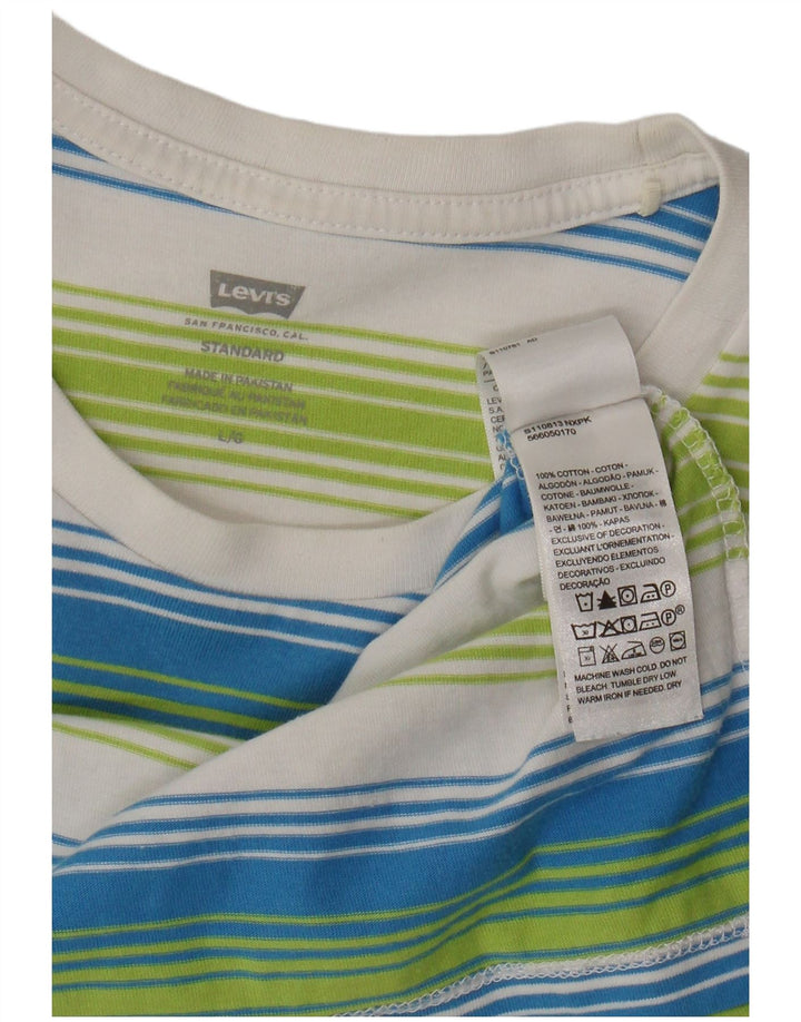 Levi's Mens Standard T-Shirt Top Large Multicoloured Striped Cotton