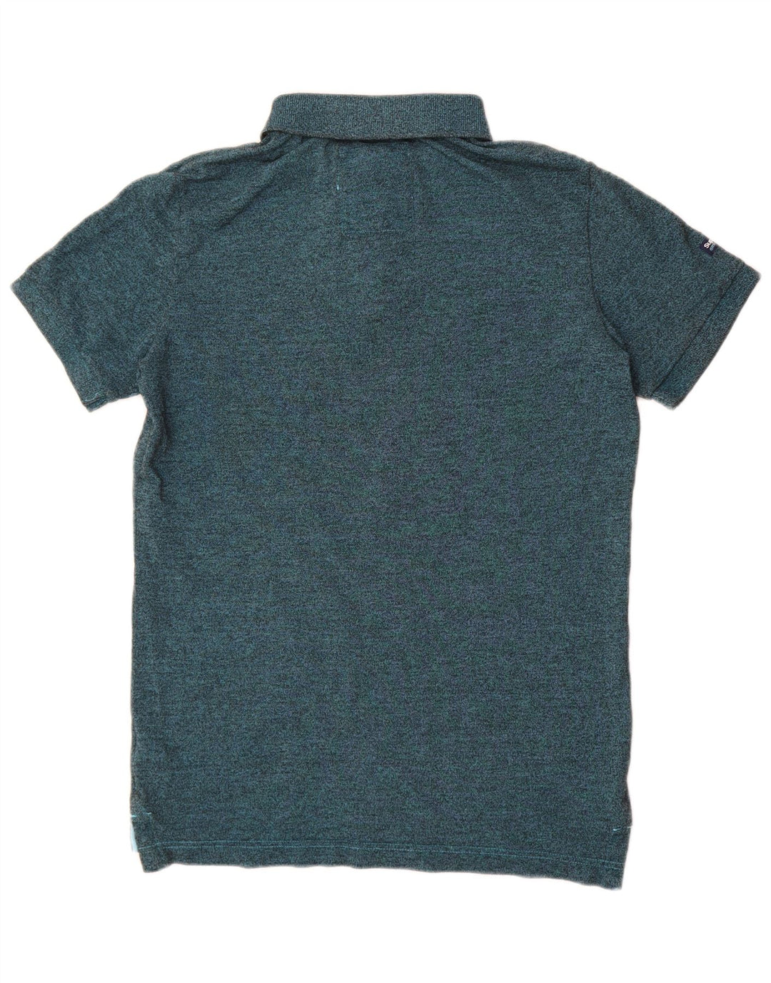Superdry Mens Polo Shirt Medium Green Flecked Polyester