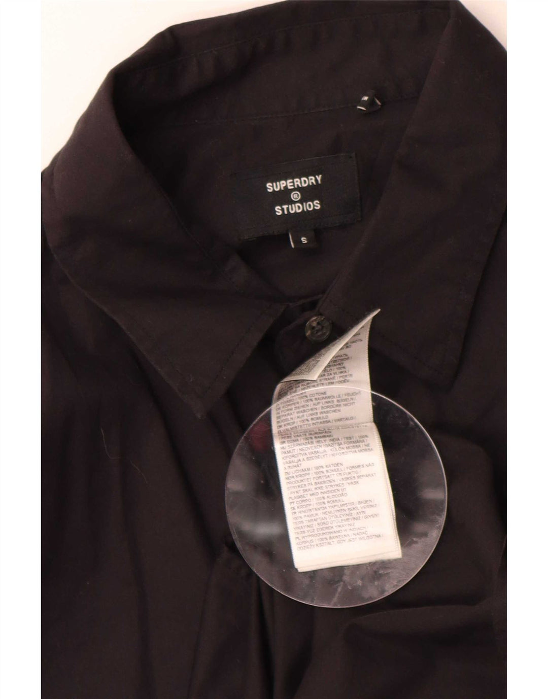 Superdry Mens Shirt Small Black Cotton