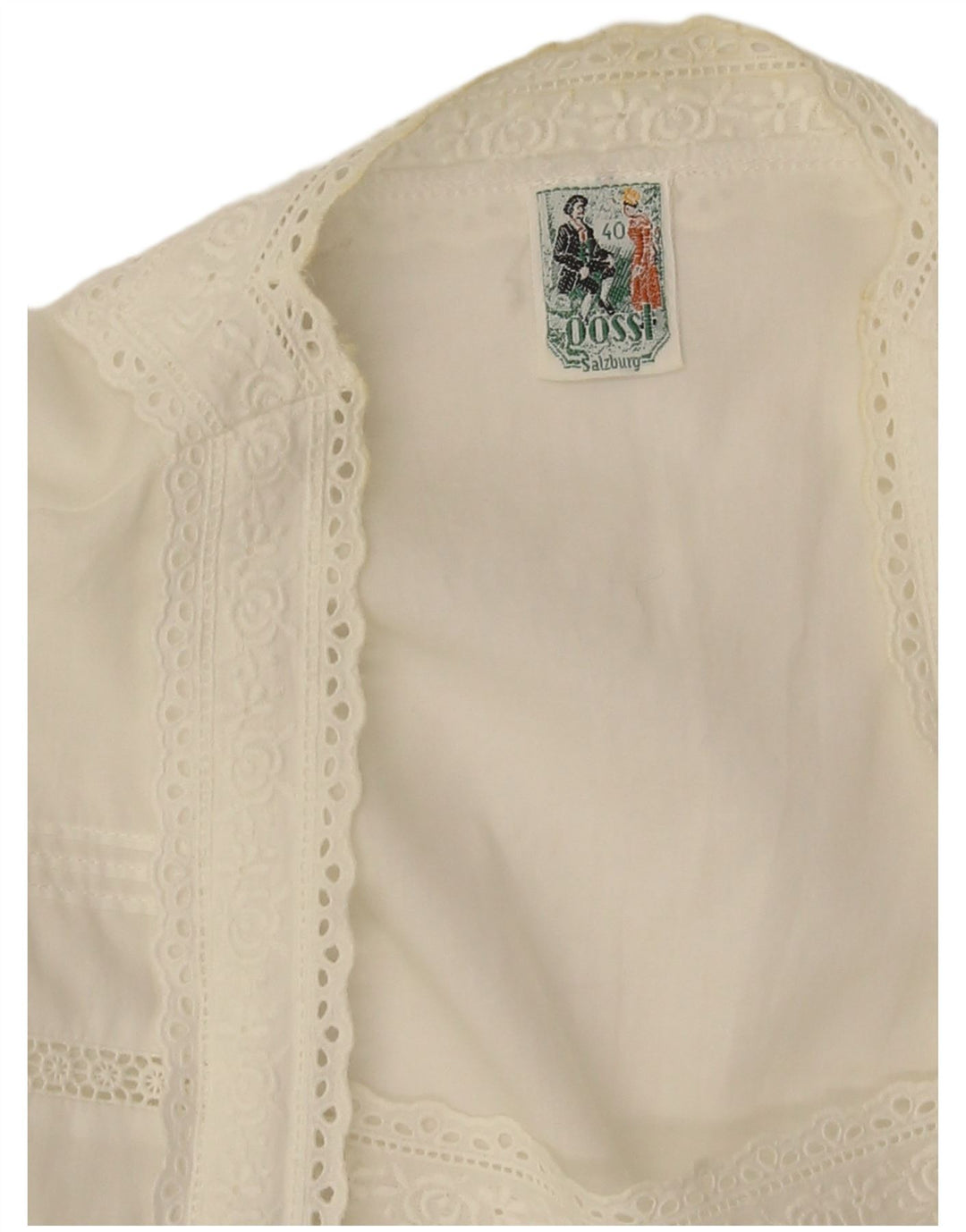 Gossl Womens Short Sleeve Cardigan Top EU 40 Medium White Floral