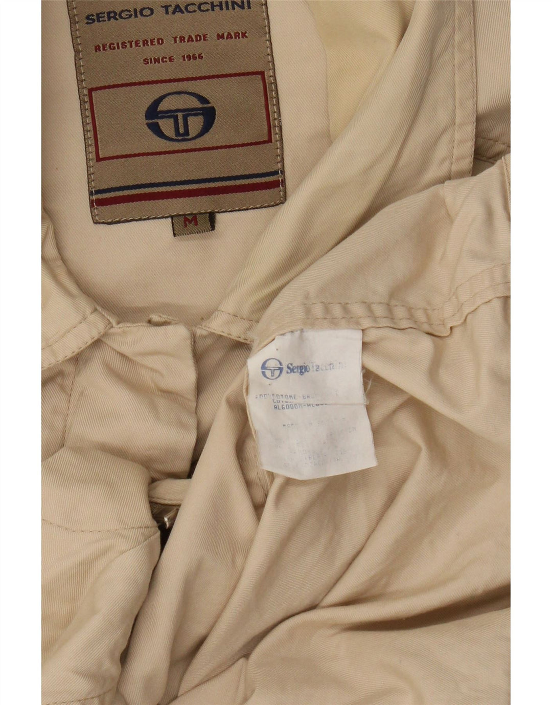 Sergio Tacchini Womens Utility Jacket UK 14 Medium Beige Cotton