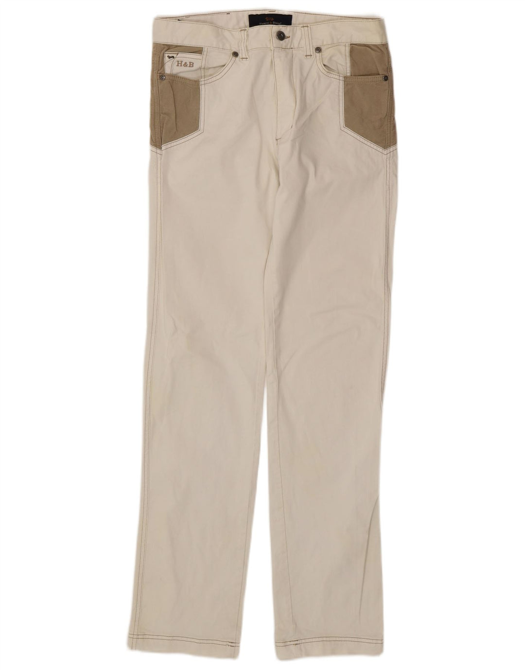 HARMONT & BLAINE Mens Casual Trousers IT 48 Medium W33 L34 White