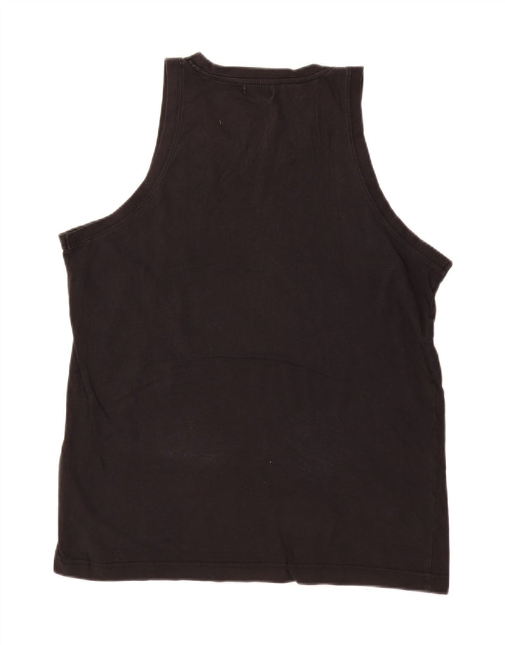 KAPPA Mens Vest Top XL Black Cotton Vintage Kappa and Second-Hand Kappa from Messina Hembry 