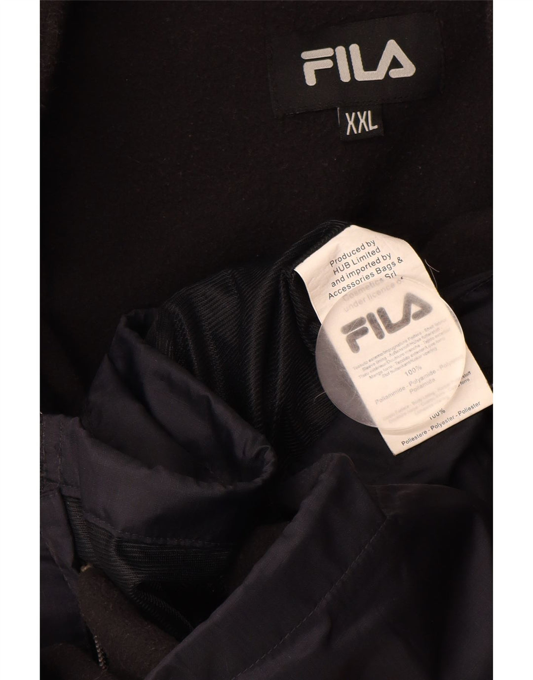 FILA Mens Windbreaker Jacket UK 44 2XL Navy Blue Polyamide