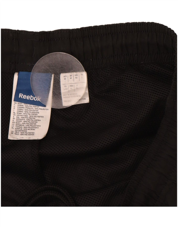 REEBOK Mens Tracksuit Trousers Medium  Black Polyester