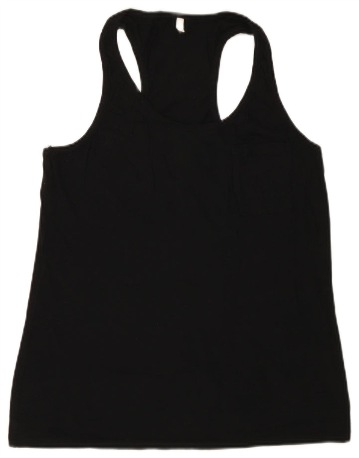 Benetton Womens Vest Top UK 12 Medium Black