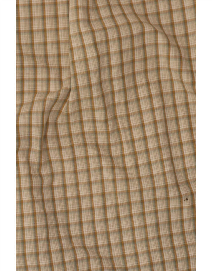 Wrangler Mens Shirt Large Beige Check