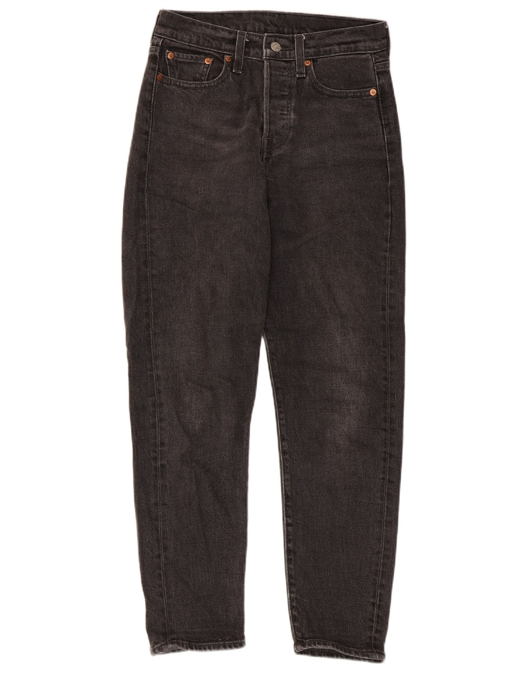 Levi's Womens Tapered Jeans W26 L27 Black Cotton