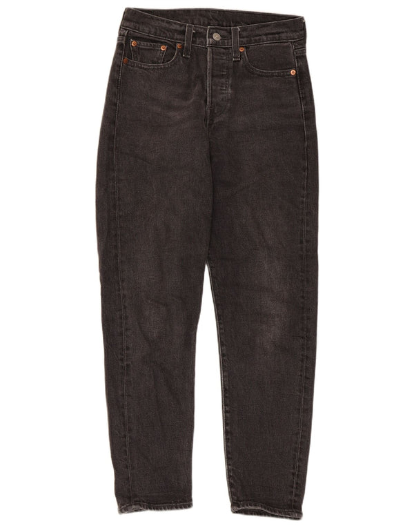 Levi's Womens Tapered Jeans W26 L27 Black Cotton