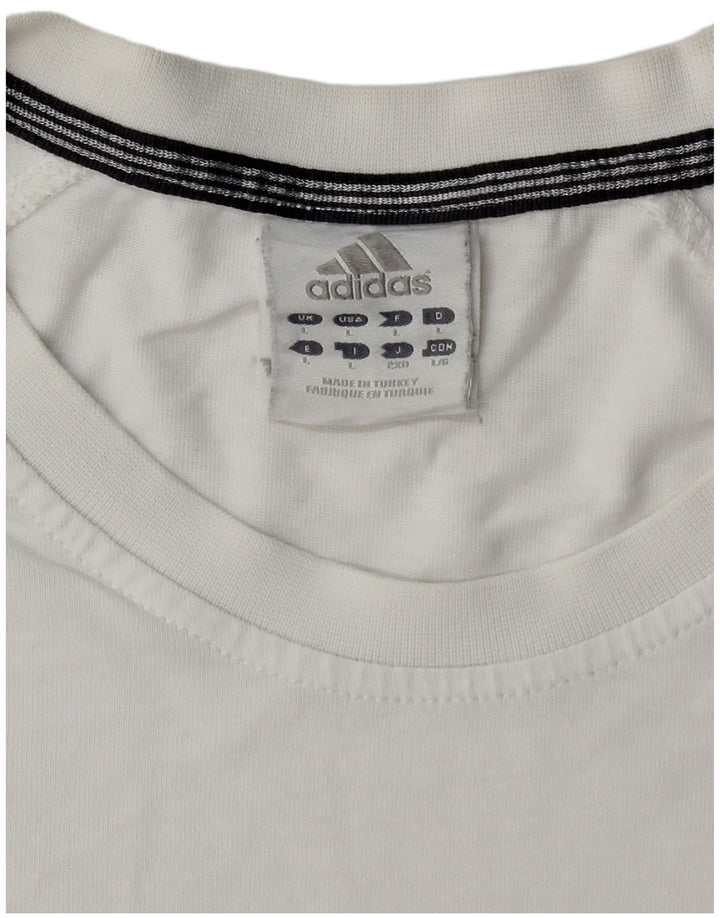 ADIDAS Mens T-Shirt Top Large White Cotton