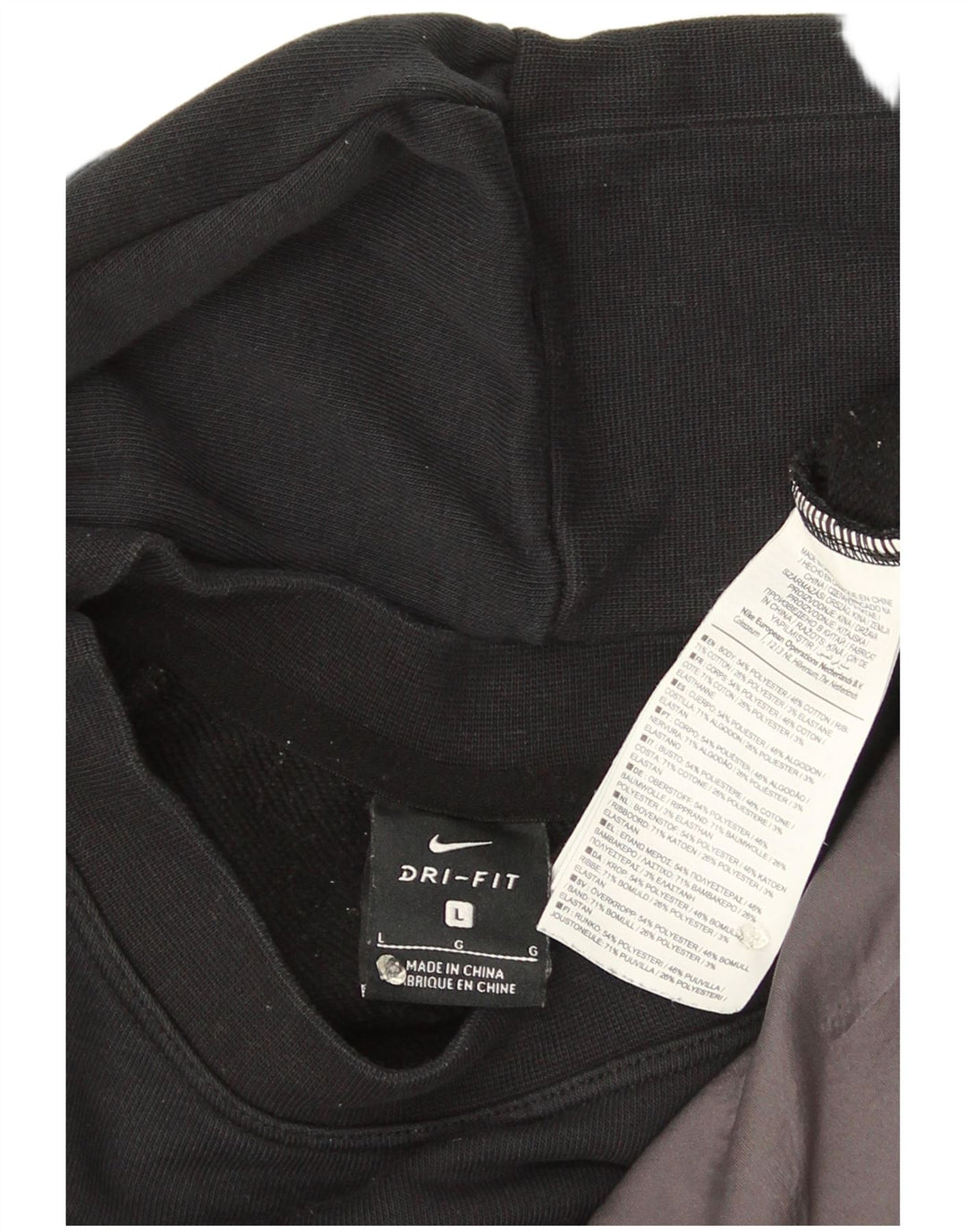 Nike Womens Dri Fit Crop Oversized Sweatshirt Jumper UK 16 Large Black