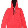 DIADORA Womens Graphic Zip Hoodie Sweater UK 12 Medium  Pink Polyester