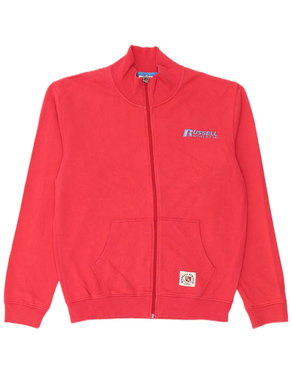 Russell Athletic Mens Tracksuit Top Jacket Small Red Cotton