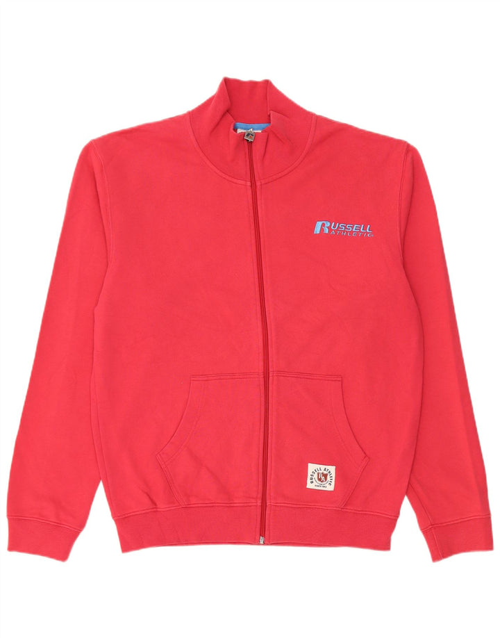 Russell Athletic Mens Tracksuit Top Jacket Small Red Cotton