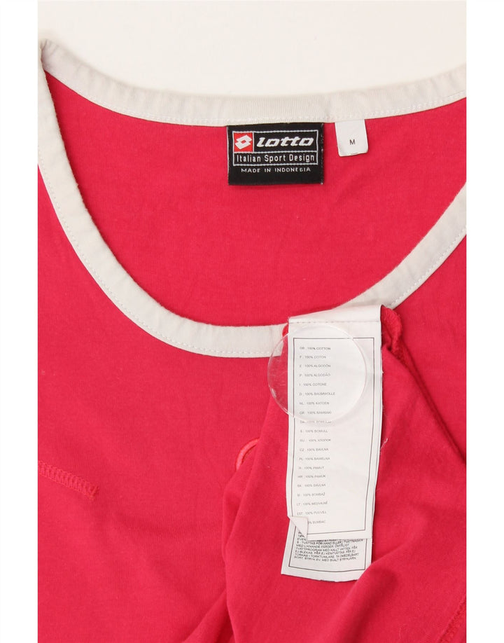 Lotto Womens Vest Top UK 12 Medium Pink Cotton