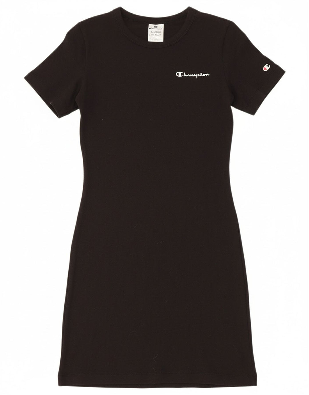 CHAMPION Womens T-Shirt Dress UK 12 Medium Black