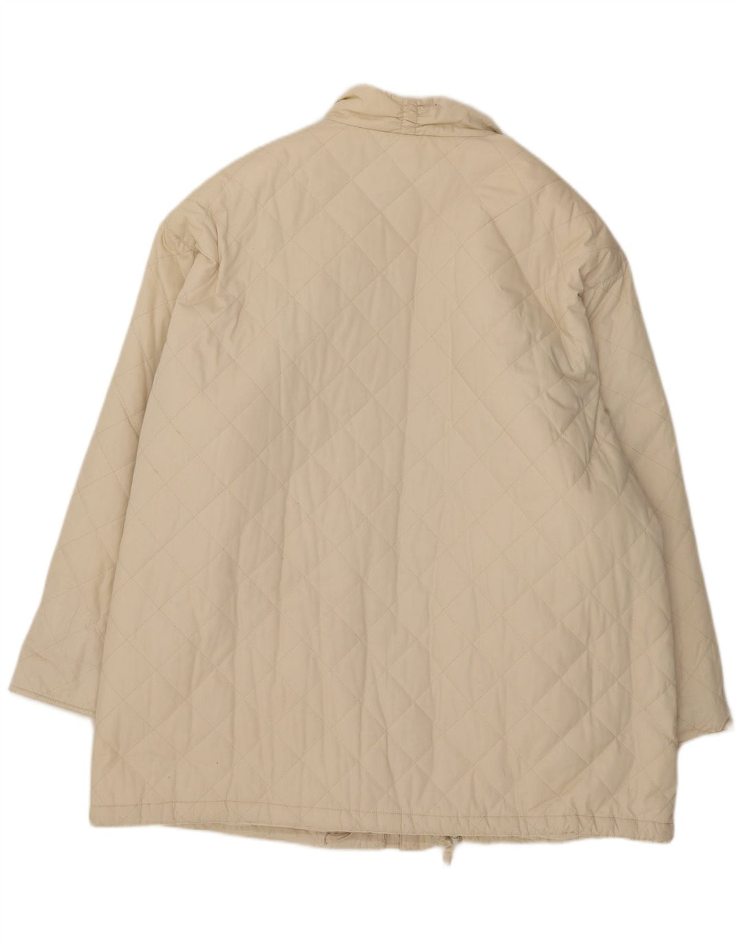 Vintage Womens Quilted Jacket IT 54 2XL Beige