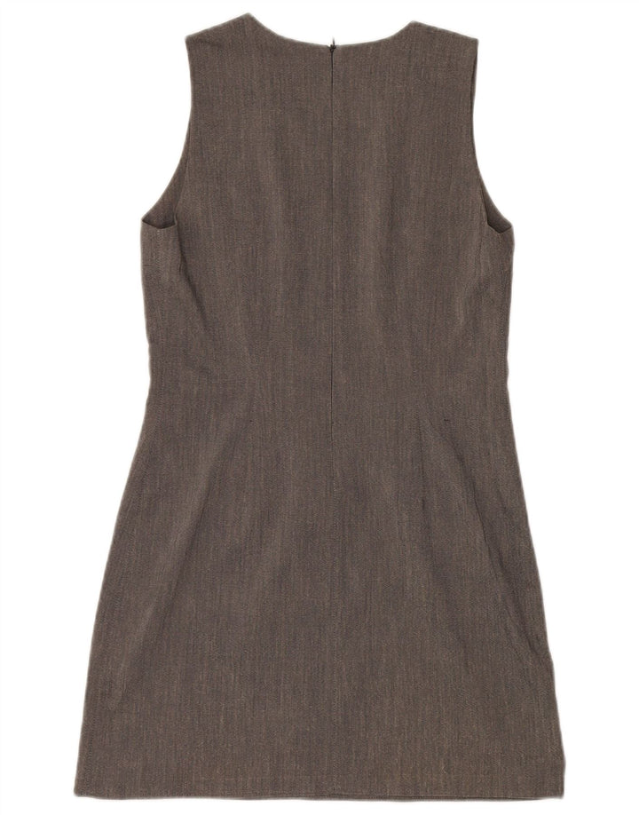 Vintage Womens Sleeveless Sheath Dress IT 42 Medium Grey Viscose