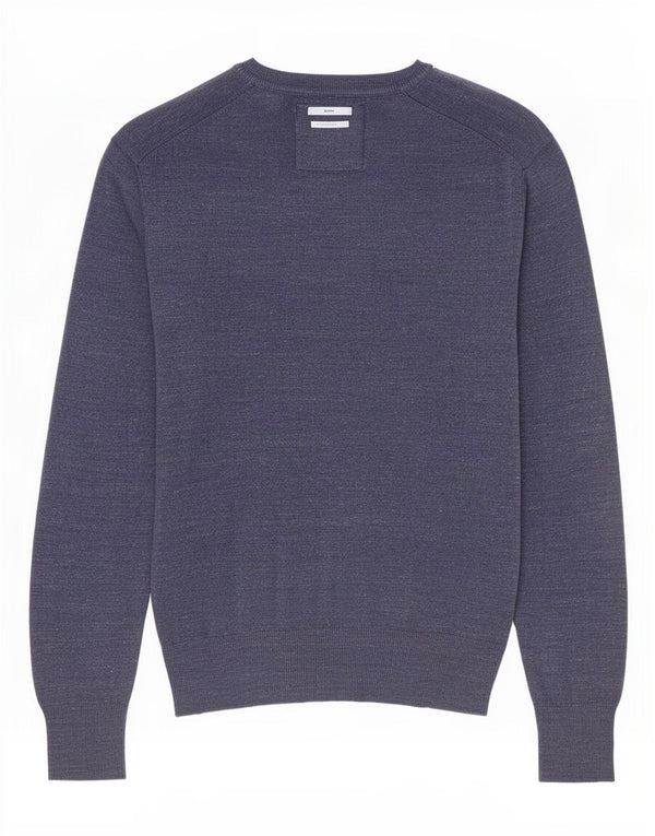 Superdry Mens Crew Neck Jumper Sweater Large Blue Flecked Cotton