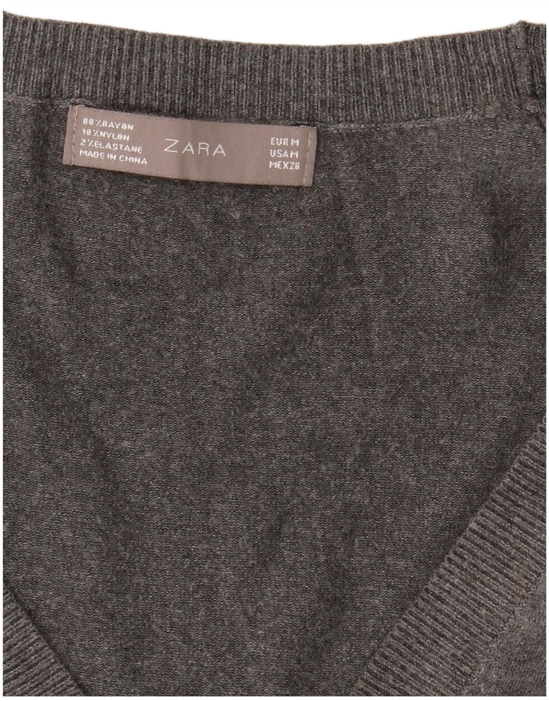 Zara Womens Cardigan Sweater UK 12 Medium Grey Rayon
