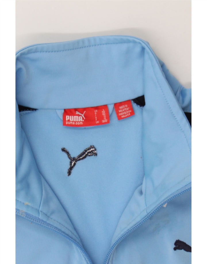 PUMA Boys Tracksuit Top Jacket 11-12 Years  Blue Colourblock Polyester Vintage Puma and Second-Hand Puma from Messina Hembry 