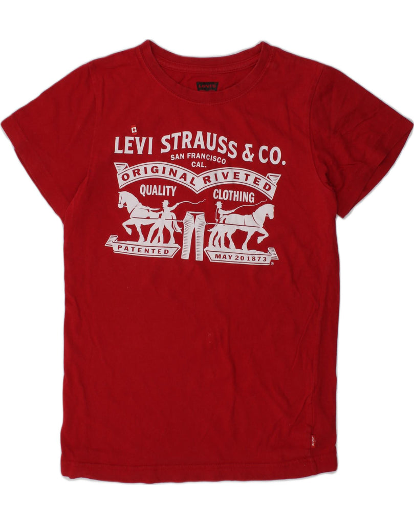 LEVI'S Boys Graphic T-Shirt Top 10-11 Years L Red Cotton | Vintage Levi's | Thrift | Second-Hand Levi's | Used Clothing | Messina Hembry 