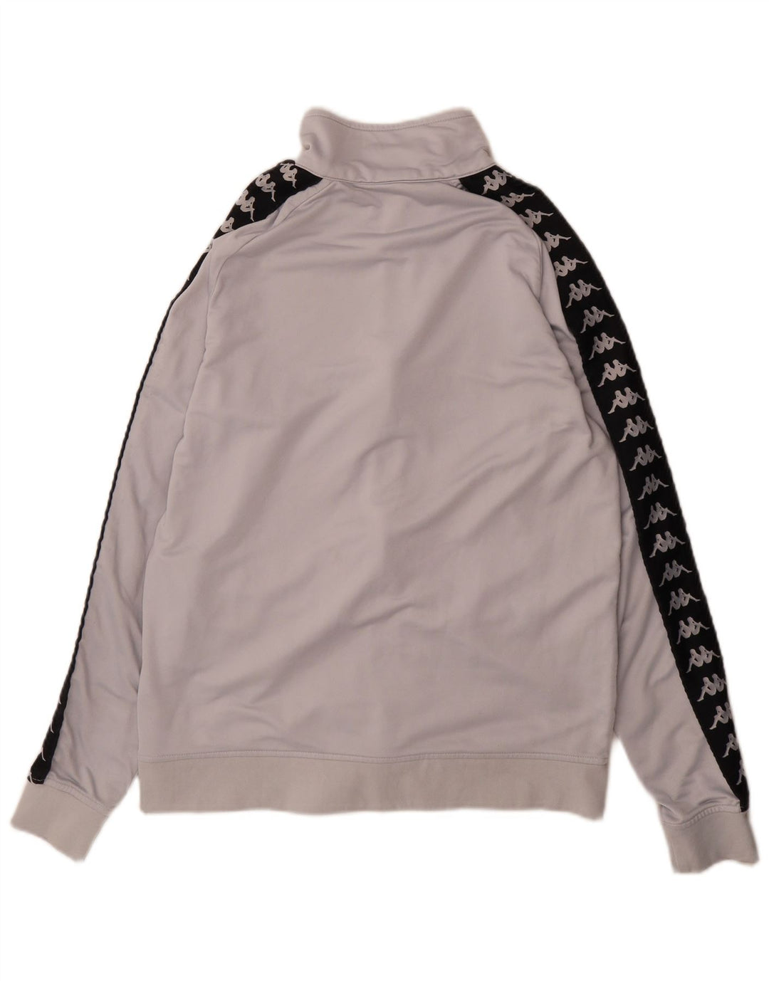 Kappa Womens Graphic Tracksuit Top Jacket UK 16 Large Grey Colourblock