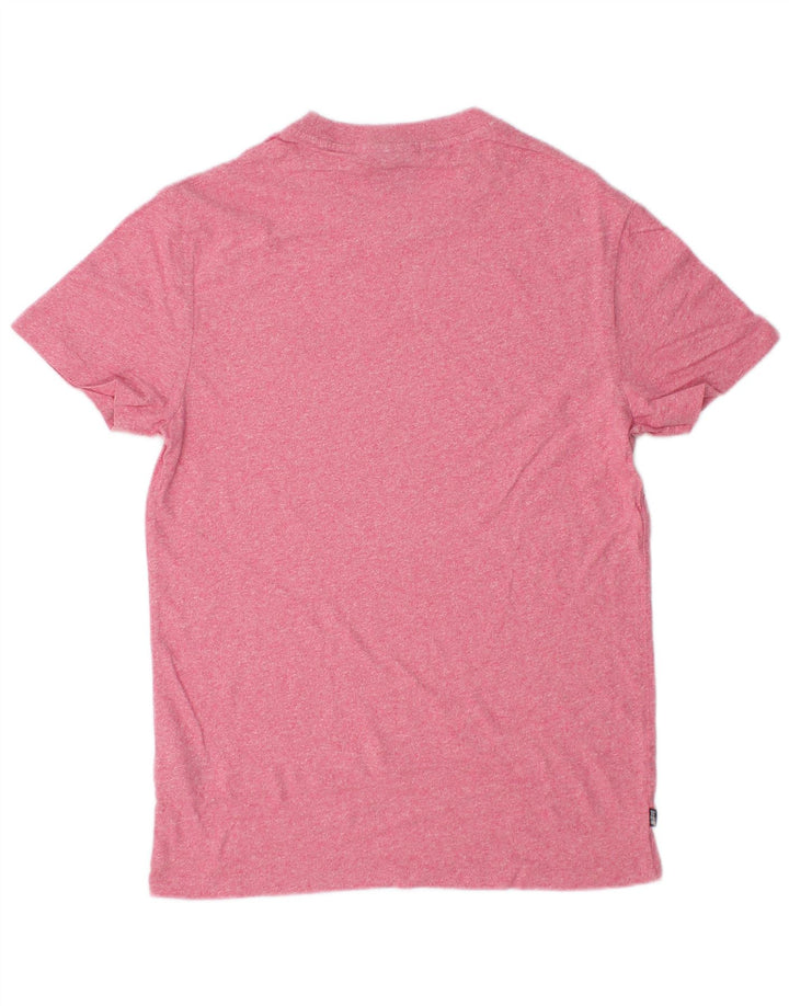 SUPERDRY Mens T-Shirt Top Small Pink Cotton