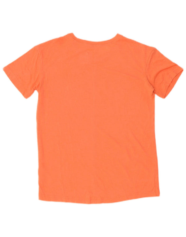 Reebok Womens Speedwick Oversized Graphic T-Shirt Top UK 8/10 Small Orange