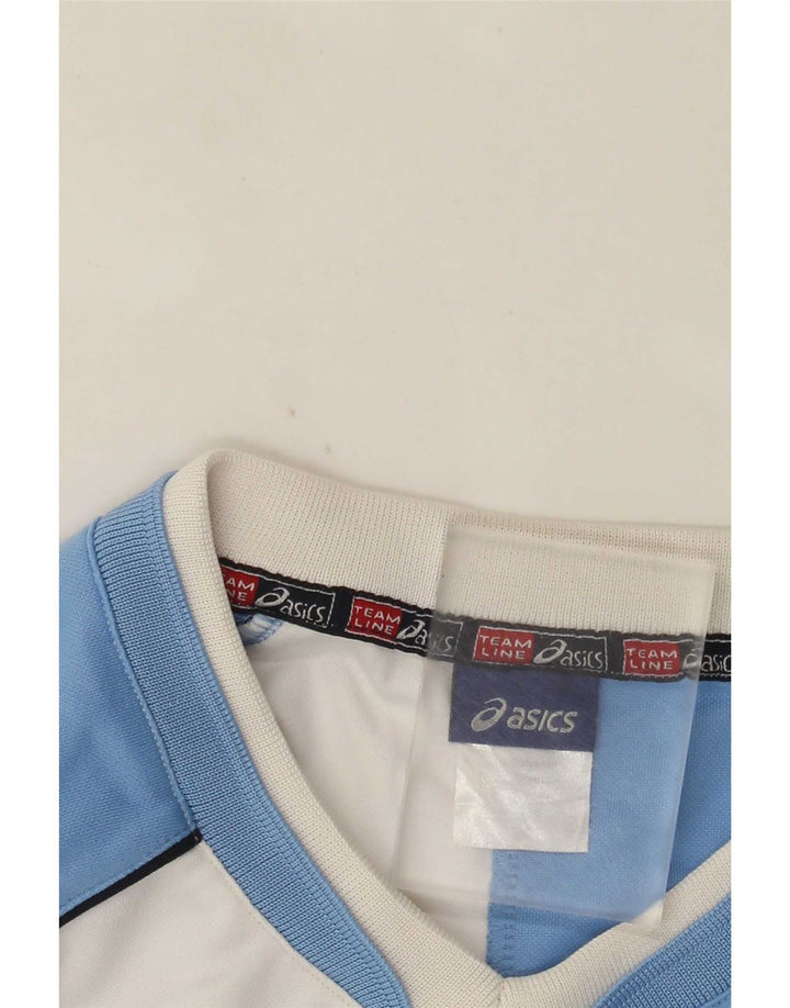Asics Mens Graphic T-Shirt Top Medium White Colourblock Polyester