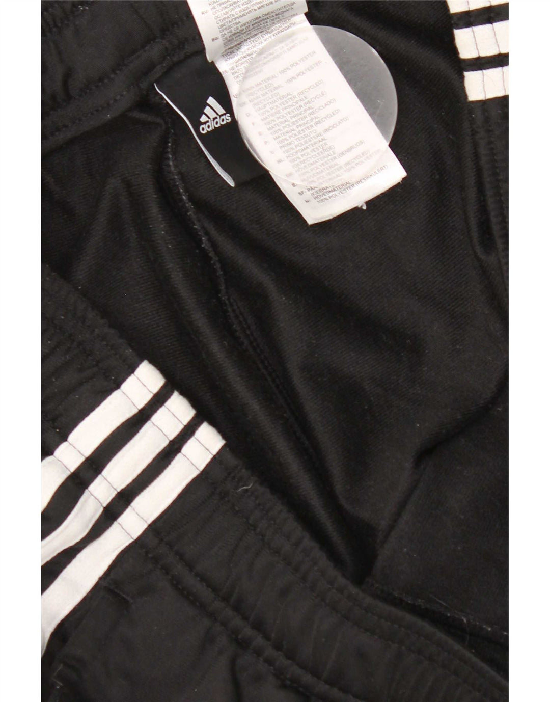 Adidas Mens Tracksuit Trousers Joggers Medium Black Polyester