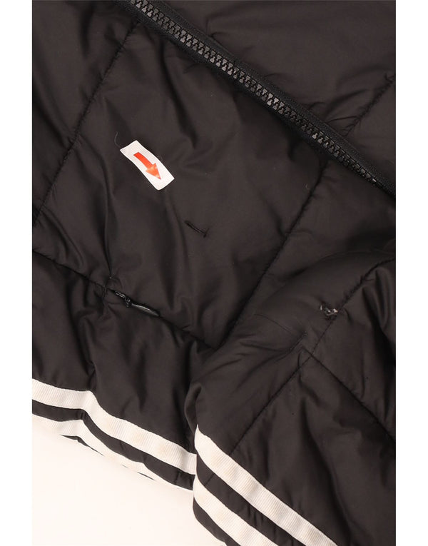 Adidas Womens Hooded Padded Jacket UK 10 Small Black Polyester