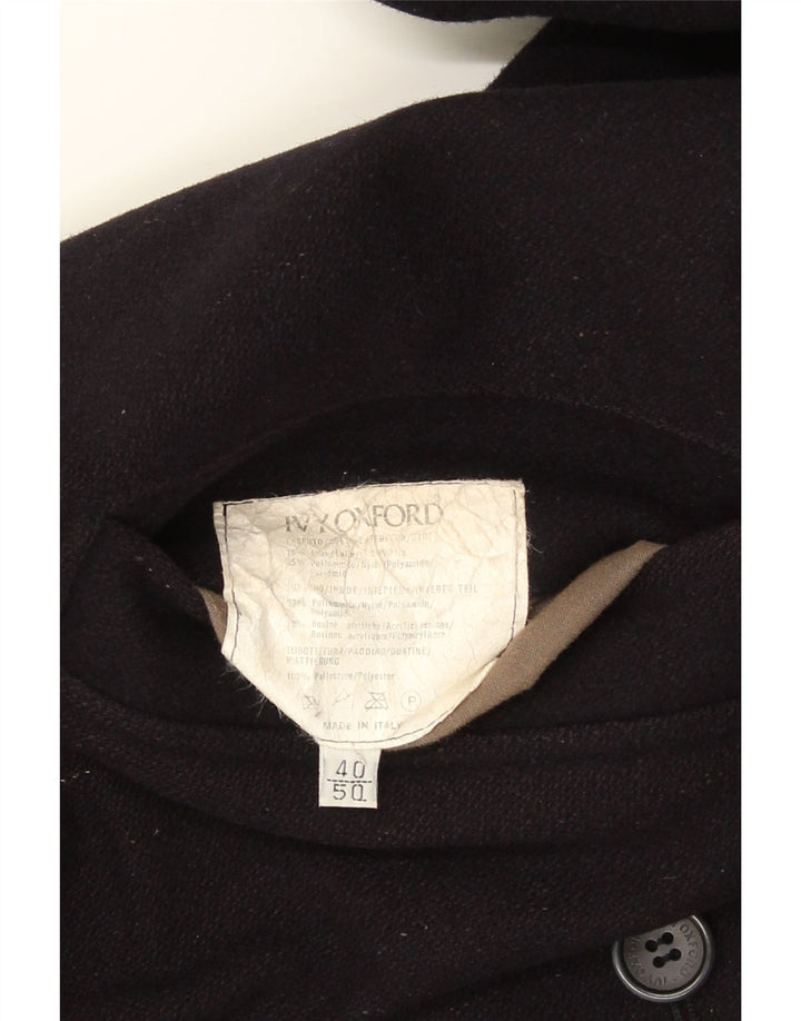 Ivy Oxford Mens Reversible Jacket UK 40 Large Navy Blue Wool