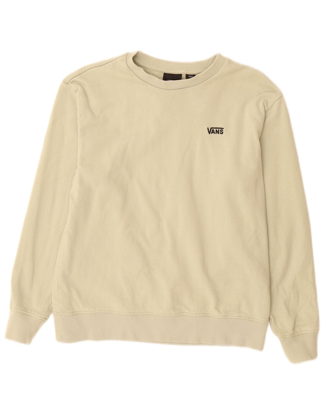 VANS Womens Sweatshirt Jumper UK 10 Small Beige Cotton