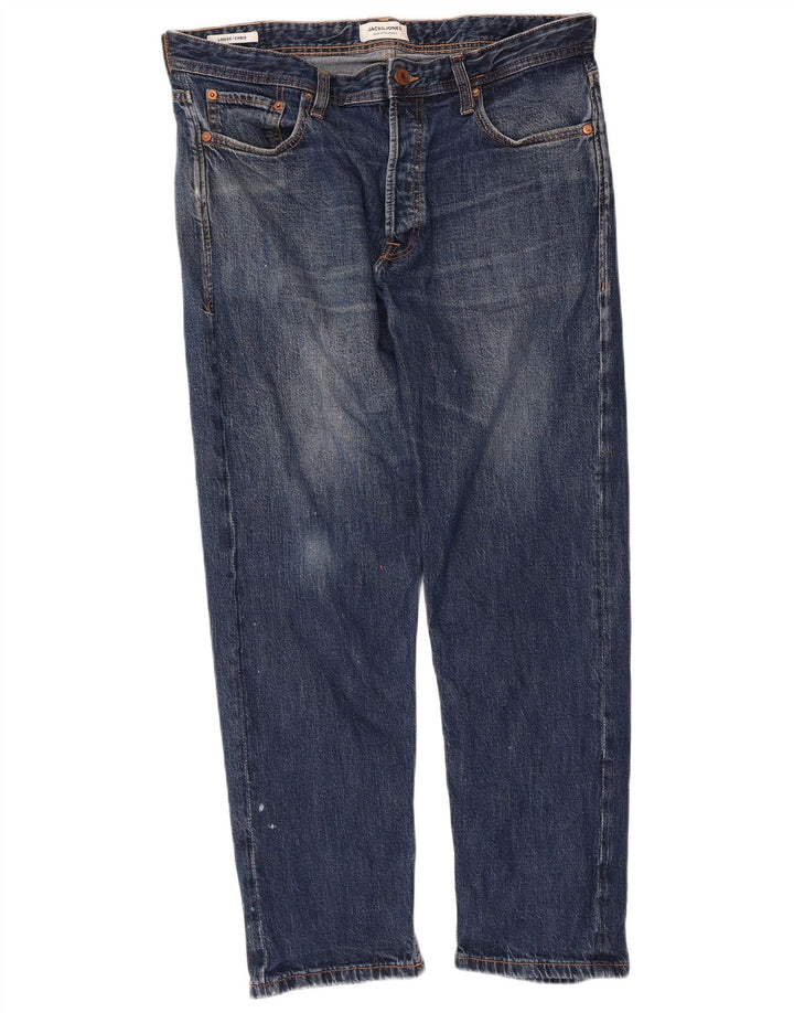 Jack & Jones Mens Chris Loose Jeans W34 L26 Blue Cotton