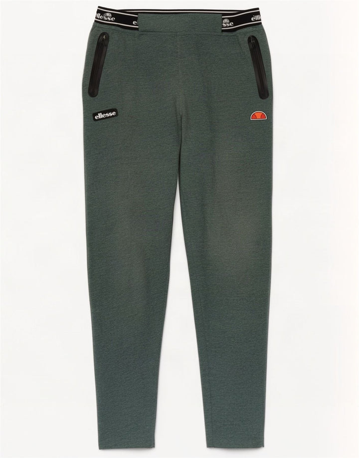 Ellesse Womens Graphic Tracksuit Trousers Medium Green Colourblock