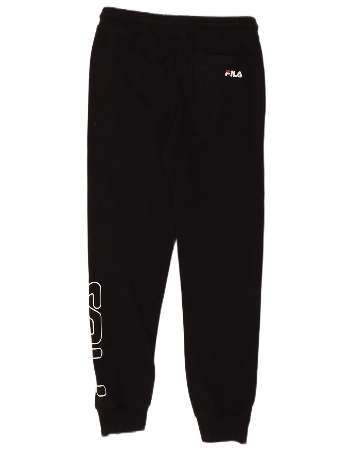 FILA Boys Graphic Tracksuit Trousers Joggers 11-12 Years  Black