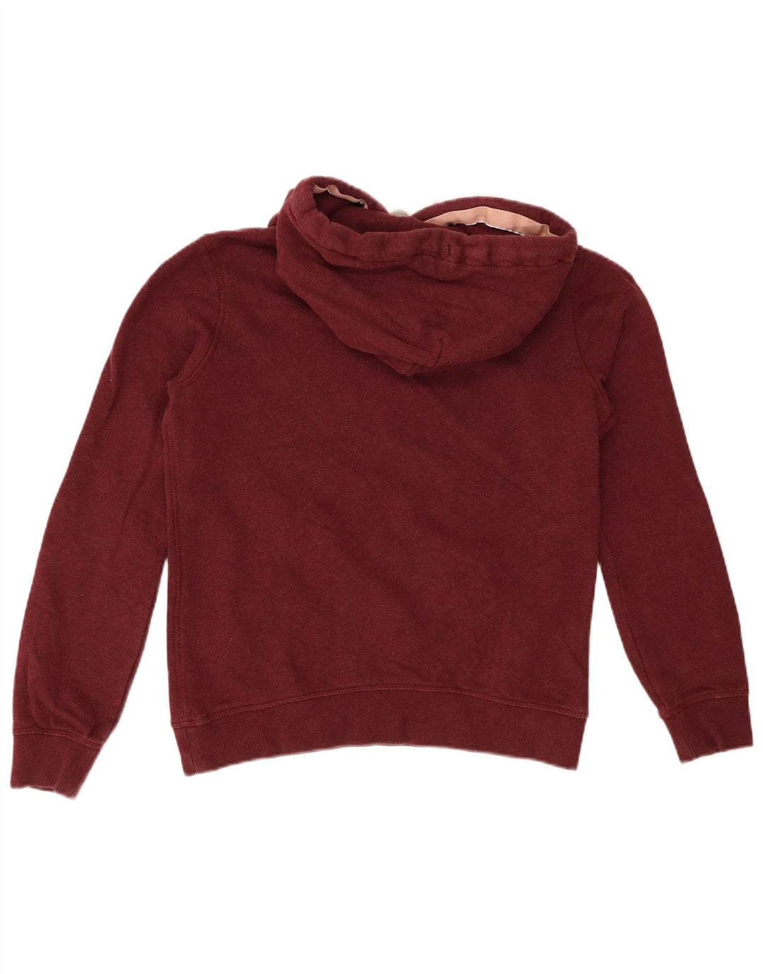 Jack Wills Womens Graphic Hoodie Jumper UK 8 Small Burgundy Cotton