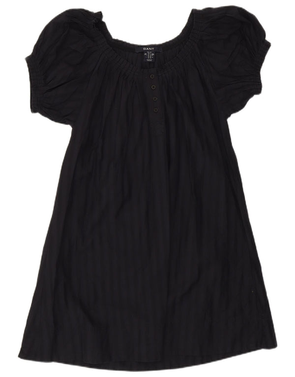 Gant Womens Loose Fit Off Shoulder Dress UK 10 Small Black Cotton