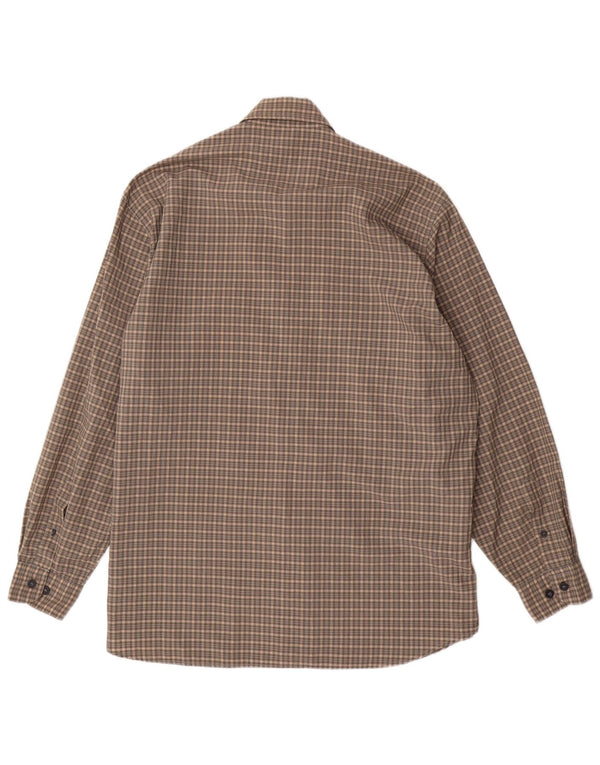 Bailo Mens Shirt Size 41 Large Grey Check Polyamide