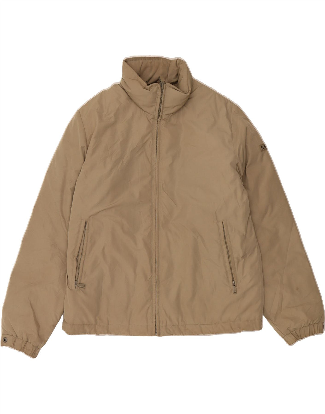 GAS Mens Padded Jacket UK 38 Medium Beige Vintage Gas and Second-Hand Gas from Messina Hembry 