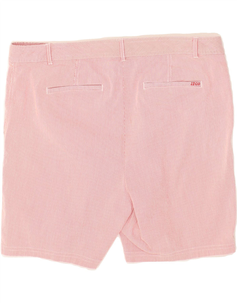 IZOD Womens Chino Shorts US 12 Large W34 Pink Striped Cotton | Vintage Izod | Thrift | Second-Hand Izod | Used Clothing | Messina Hembry 