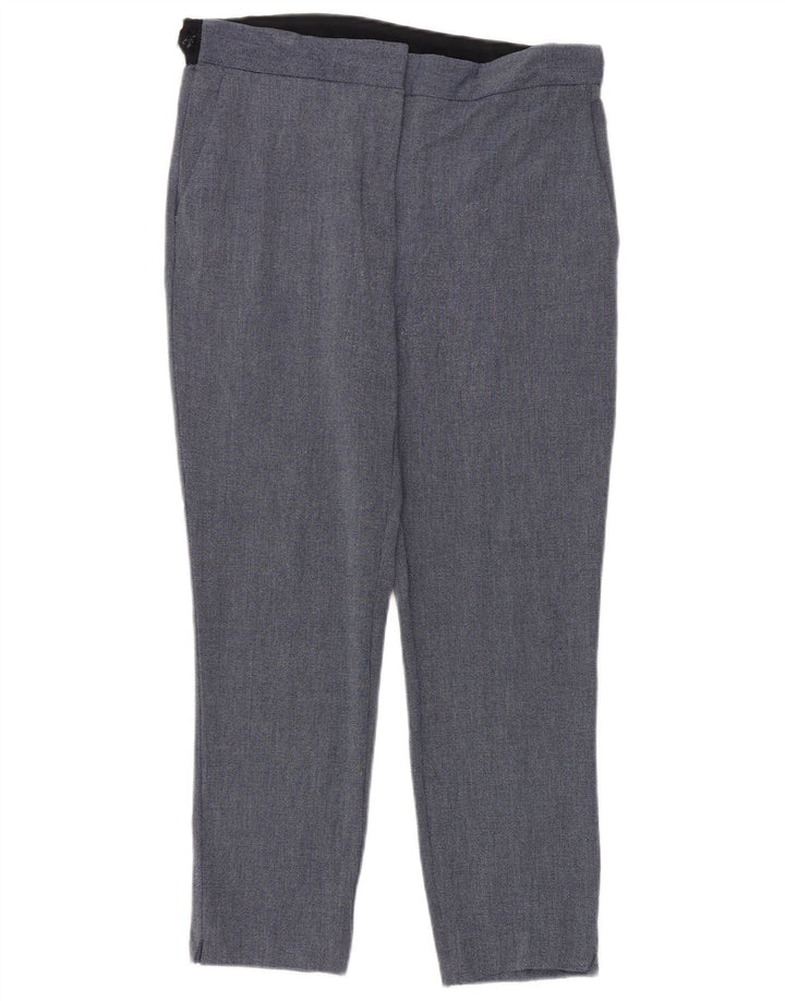 Marks & Spencer Womens Slim Suit Trousers XL W32 L28 Blue Polyester